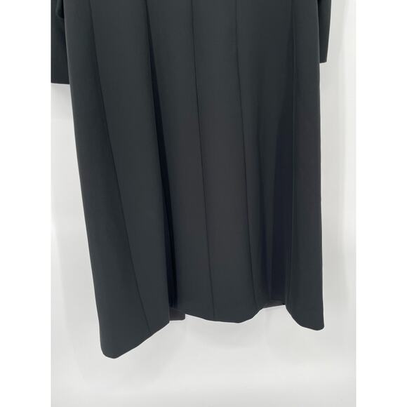 L’Agence Quinton Rosette Detail Long Tuxedo Jacket Coat In Black size 6 - Picture 12 of 15